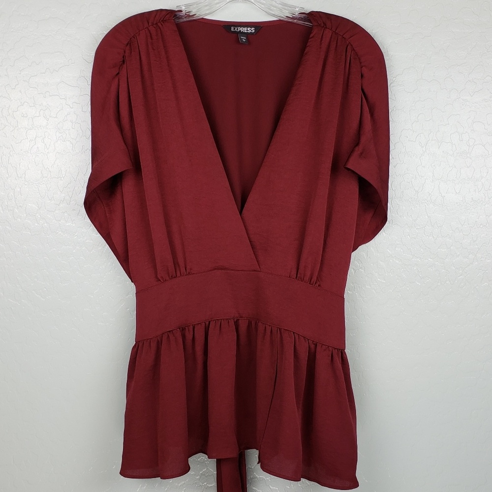 Express Silk Wrap Blouse H-0236